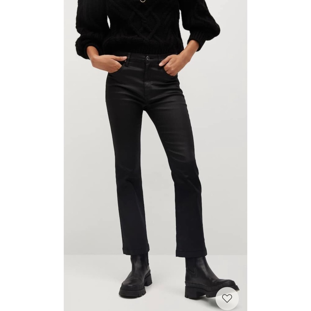 Mango Coated Bootcut-Flare Jeans
